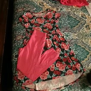 Girls Maxi with lace detailed leggings 6-6x