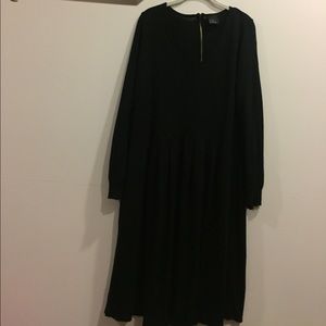 ASOS Black v-neck midi length sweater dress ASOS Black v-neck midi length sweater dress