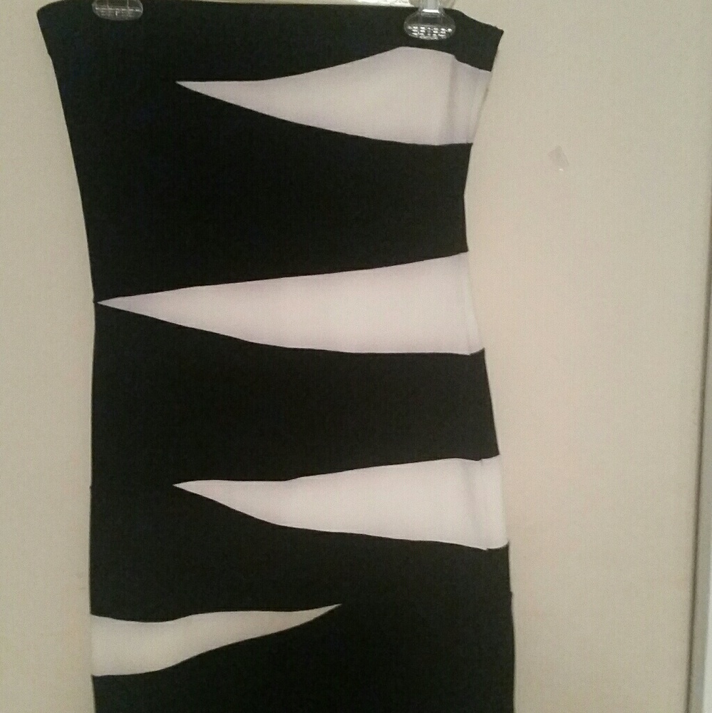 Strapless Striped Dress