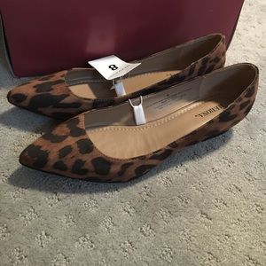 Leopard flats size 8