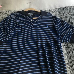 Men’s Polo RL size large, navy and light blue