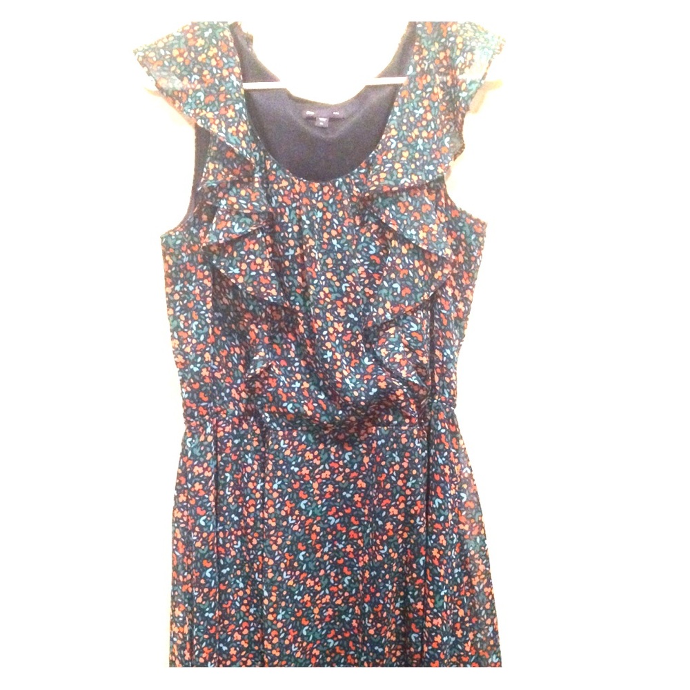 Gap - Floral Mid Length Dress with Ruffles