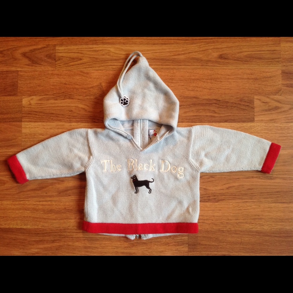 Black Dog unisex hoodie sz 6-9 months