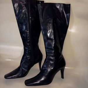 Nine West Knee black Leather boots