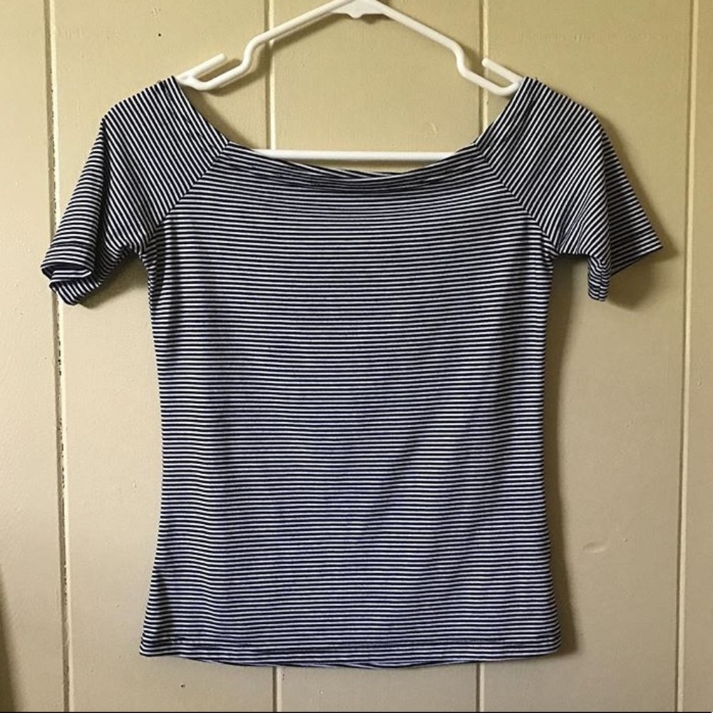 Stripe Off Shoulder Top