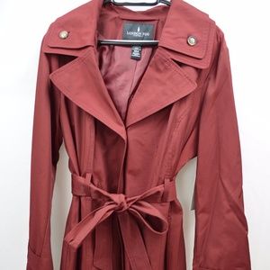 London Fog Women's Hooded Trench Rain Coat Jacket