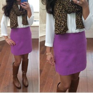 J. Crew Wool Blend Fuchsia Skirt Size 2