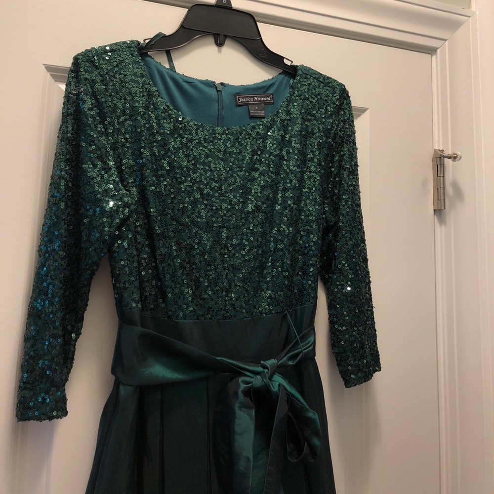 Gorgeous Floor length green gown.