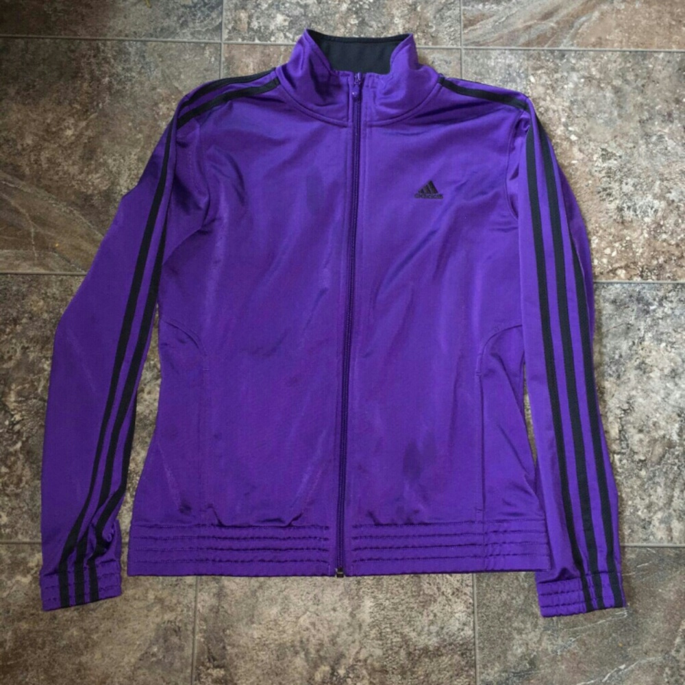NWOT Bright purple Adidas jacket