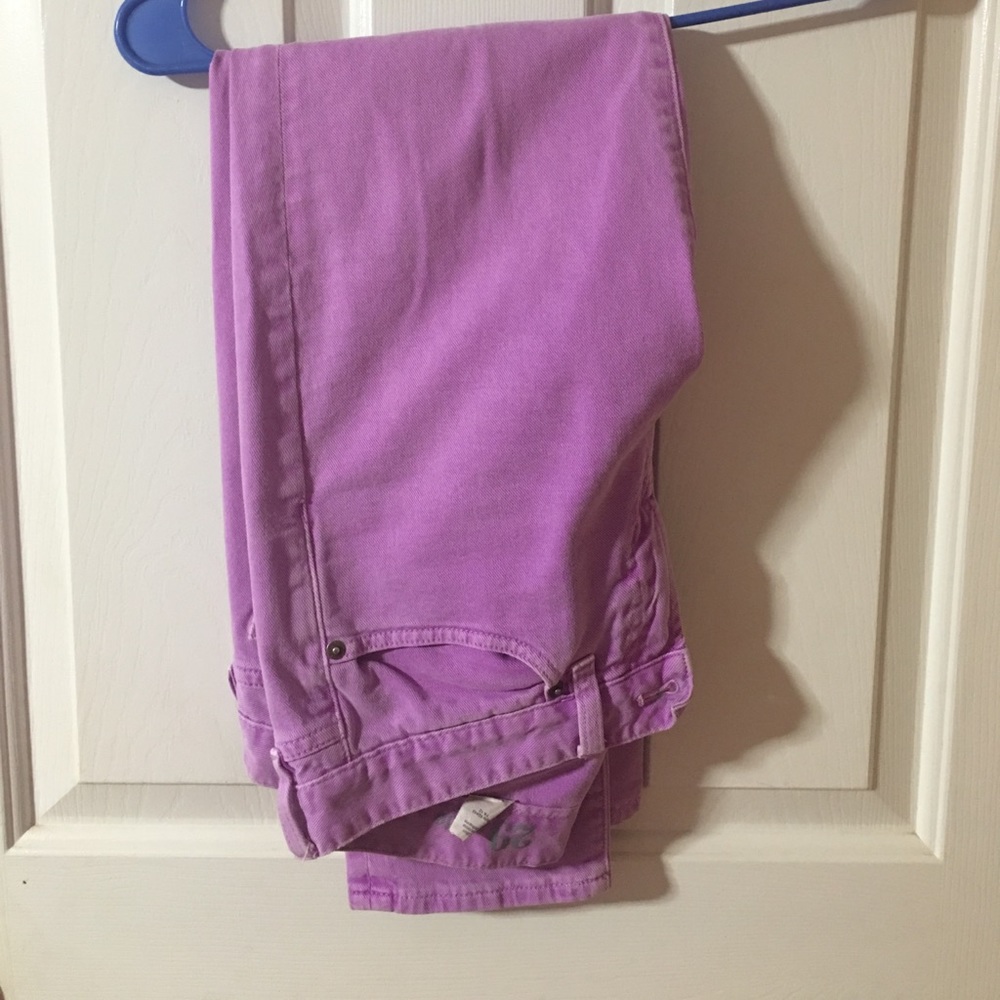 J. Crew purple skinny jeans