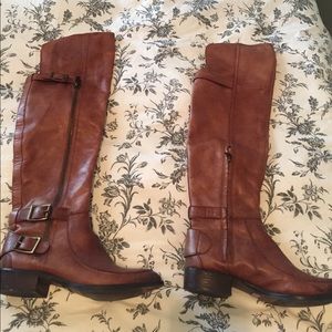 Over the knee cognac leather Sam Edelman boots!