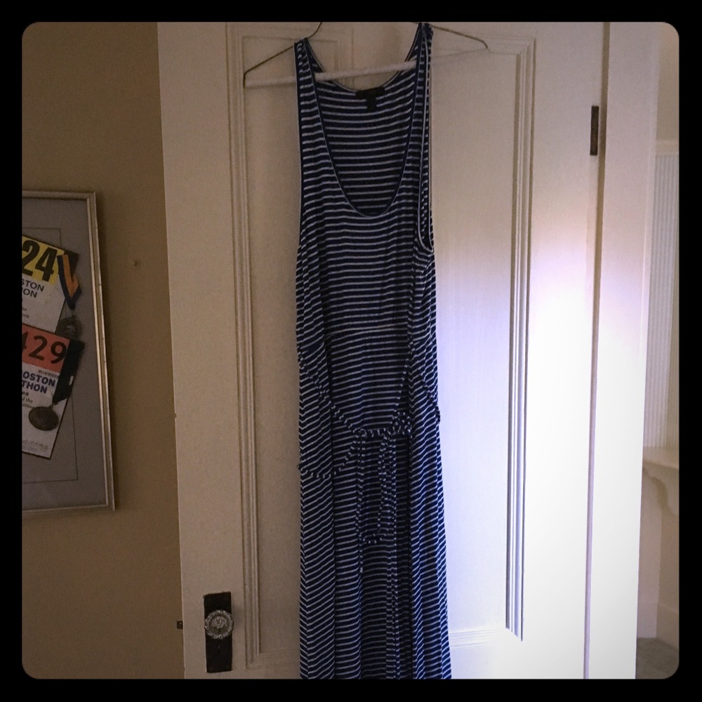 JCREW maxi dress - blue and white striped
