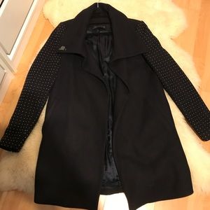Zara Studded Coat Navy Rare