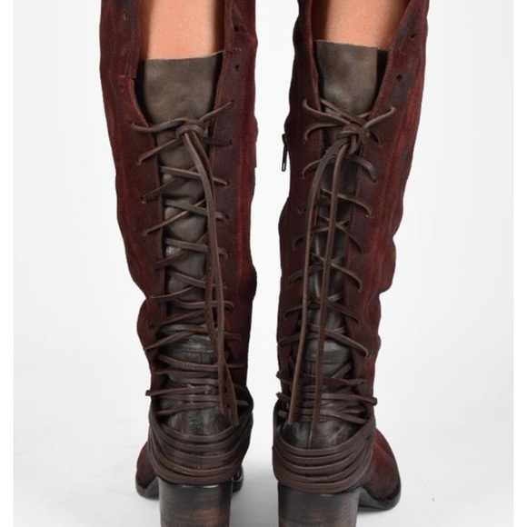FREEBIRD | Coal Boot in Wine Suede - Picture 2 of 4