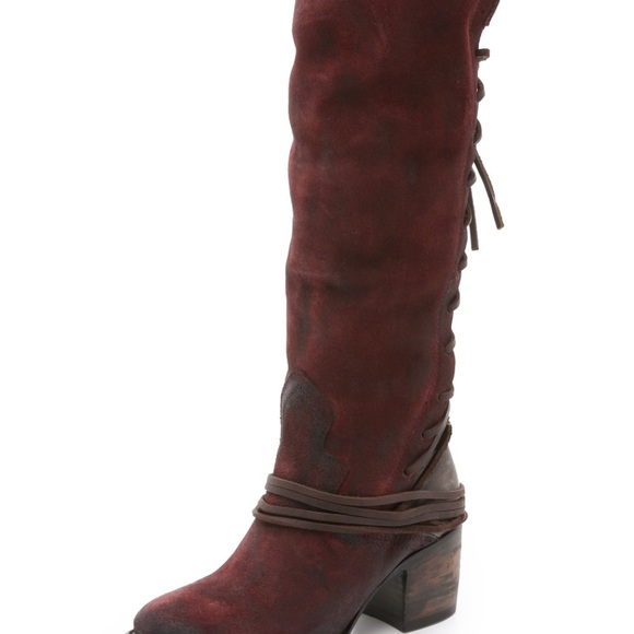 FREEBIRD | Coal Boot in Wine Suede - Picture 3 of 4