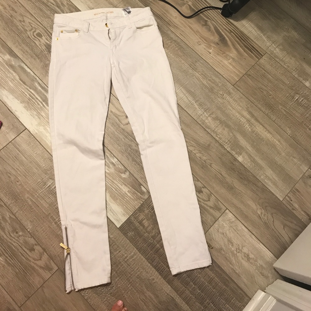 Michael Kors white skinny jeans
