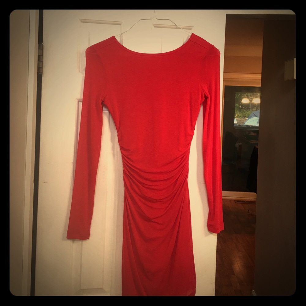 Red long sleeve Guess dress