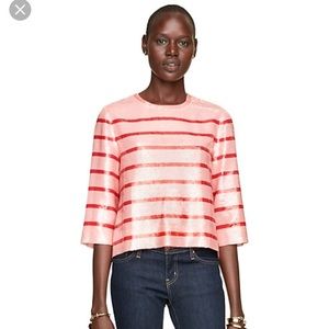 kate spade Stripe Sequin top