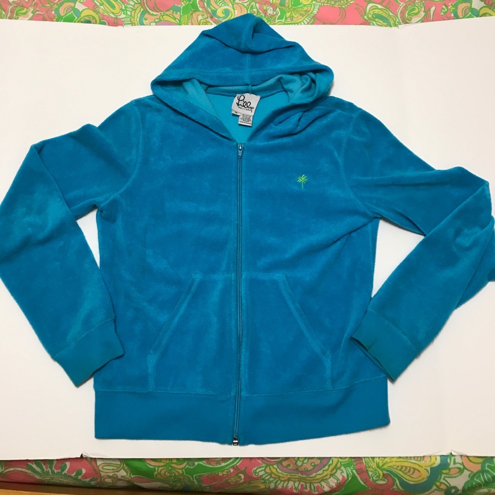 Lilly Pulitzer Sweat jacket in turquoise.
