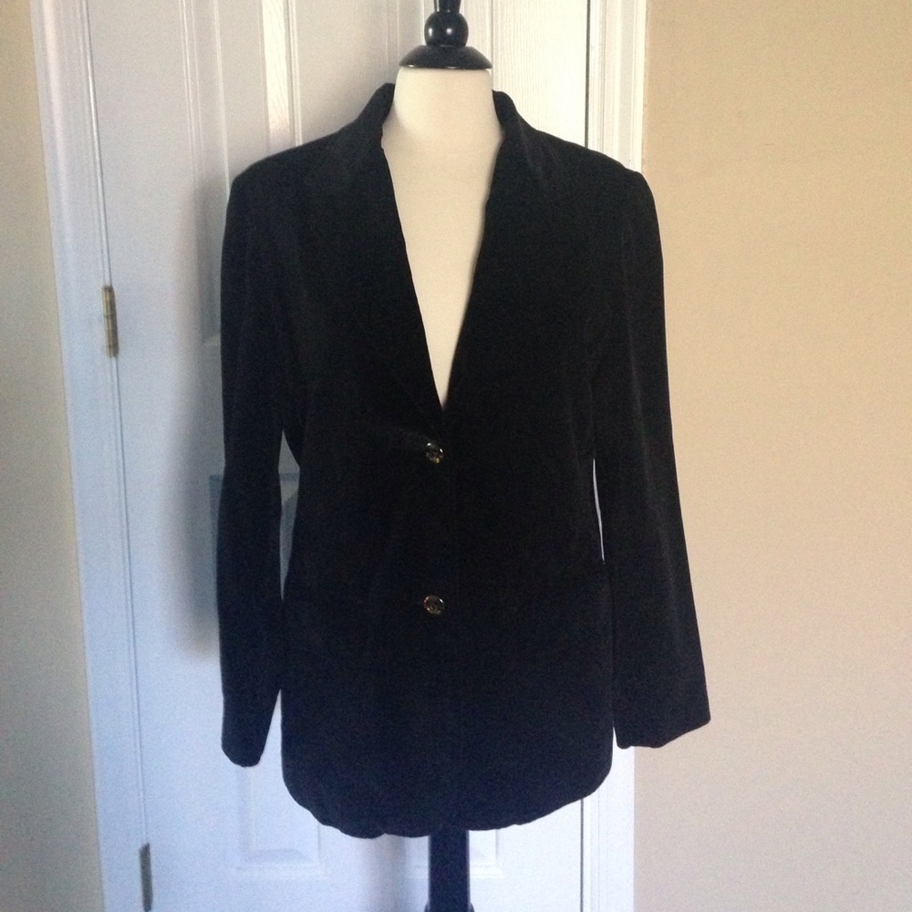 LIZ CLAIBORNE BLACK VELVET BLAZER