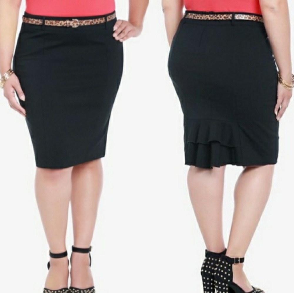 Torrid Ruffle Pencil Skirt