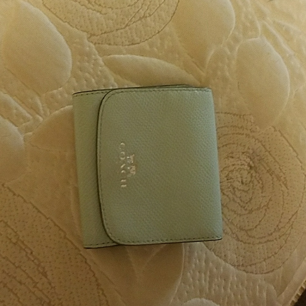 Coach mint colored wallet