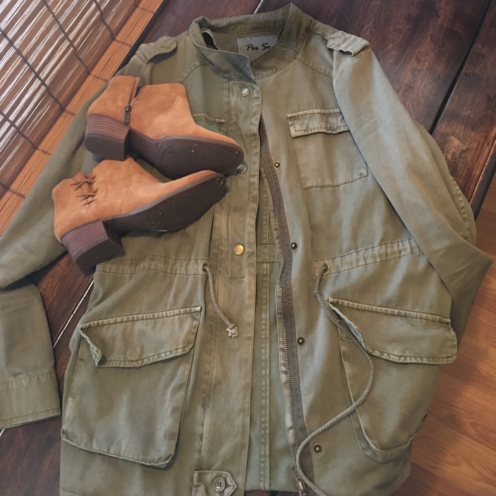 Utility green jacket