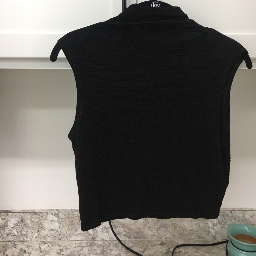 Two sexy black crop tops