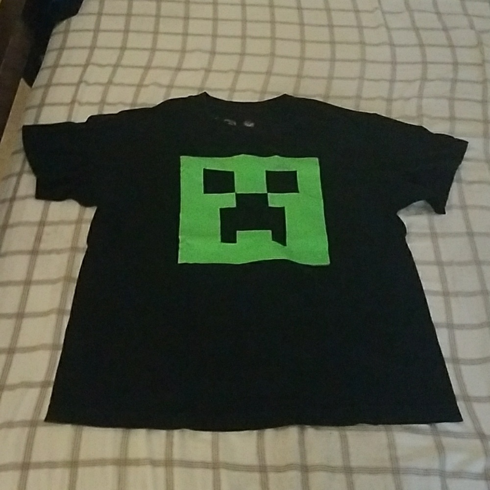 A minecraft crepper face t shirt