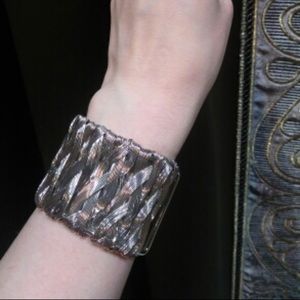 Silver Metal Wrapped Bracelet