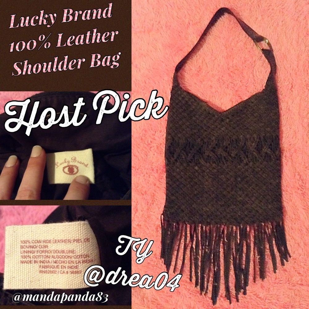 Lucky Brand 100% Leather Fringe Purse💞HP @drea04