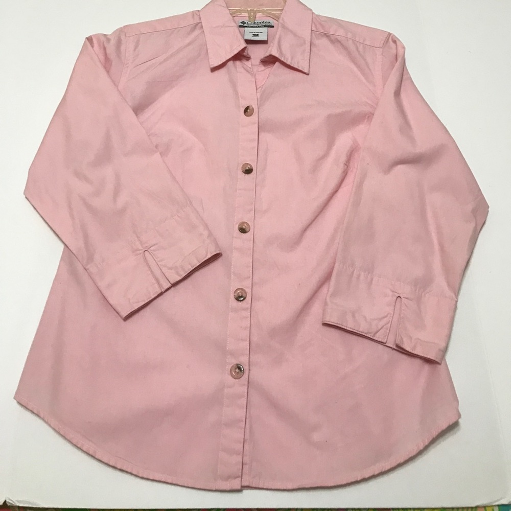 Columbia pink tailored blouse