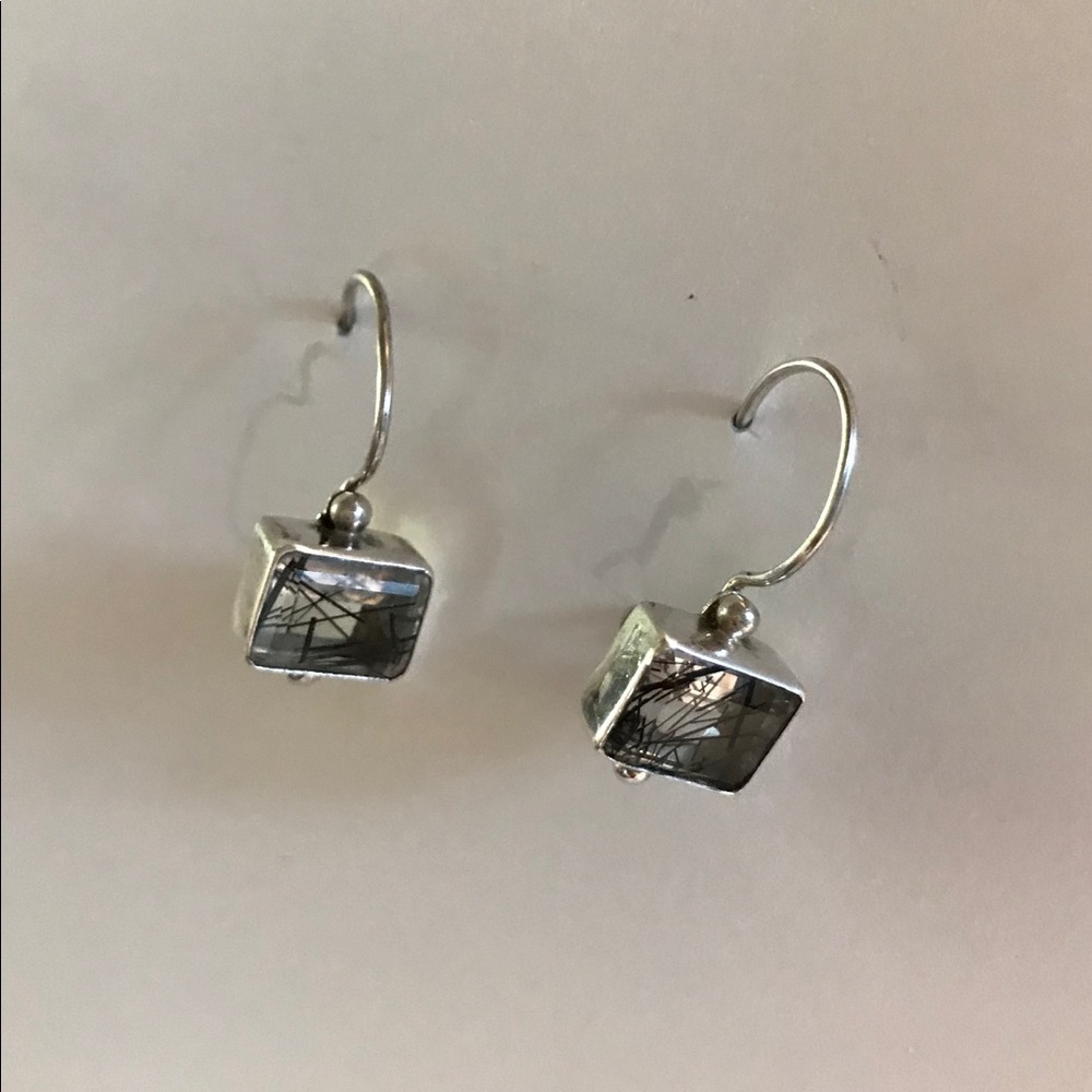 Sterling Silver Rutilated Quartz Earrings