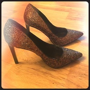 Shimmery Nine West Stiletto Pumps, Size 11