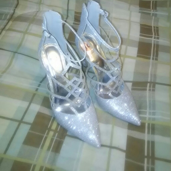 Wild Diva Shoes - Silver heels