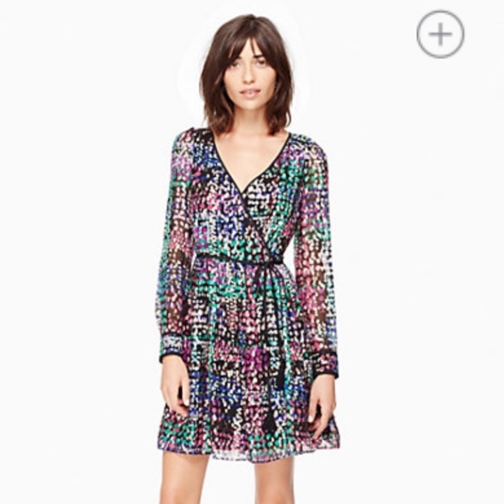 kate spade Metallic Multi Dot Mini Dress