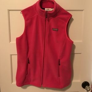Vineyard Vines Westerly Pink Vest Fleece Small NWT