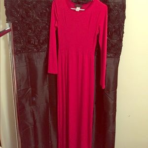 Long Red Gown with Split