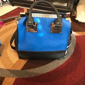 Wilson Leather Black & Blue purse