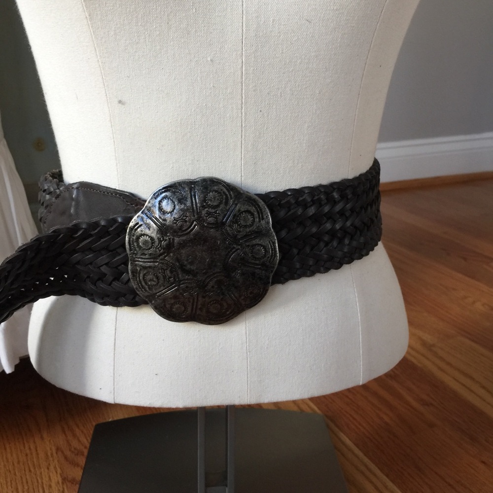 Abercrombie & Fitch Braided Leather Belt in Brown