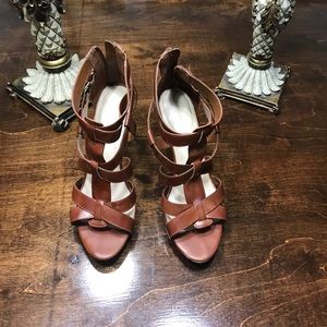 Xappeal stacked heels with zipper