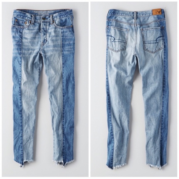 AEO High Rise Two-Toned Jean - Picture 2 of 6