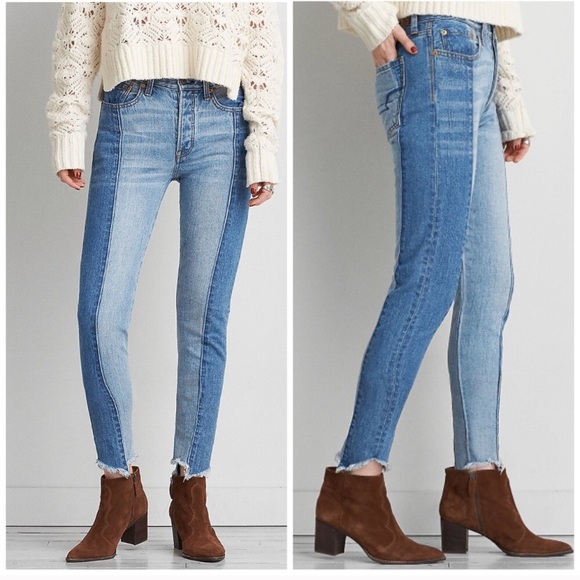 AEO High Rise Two-Toned Jean - Picture 5 of 6