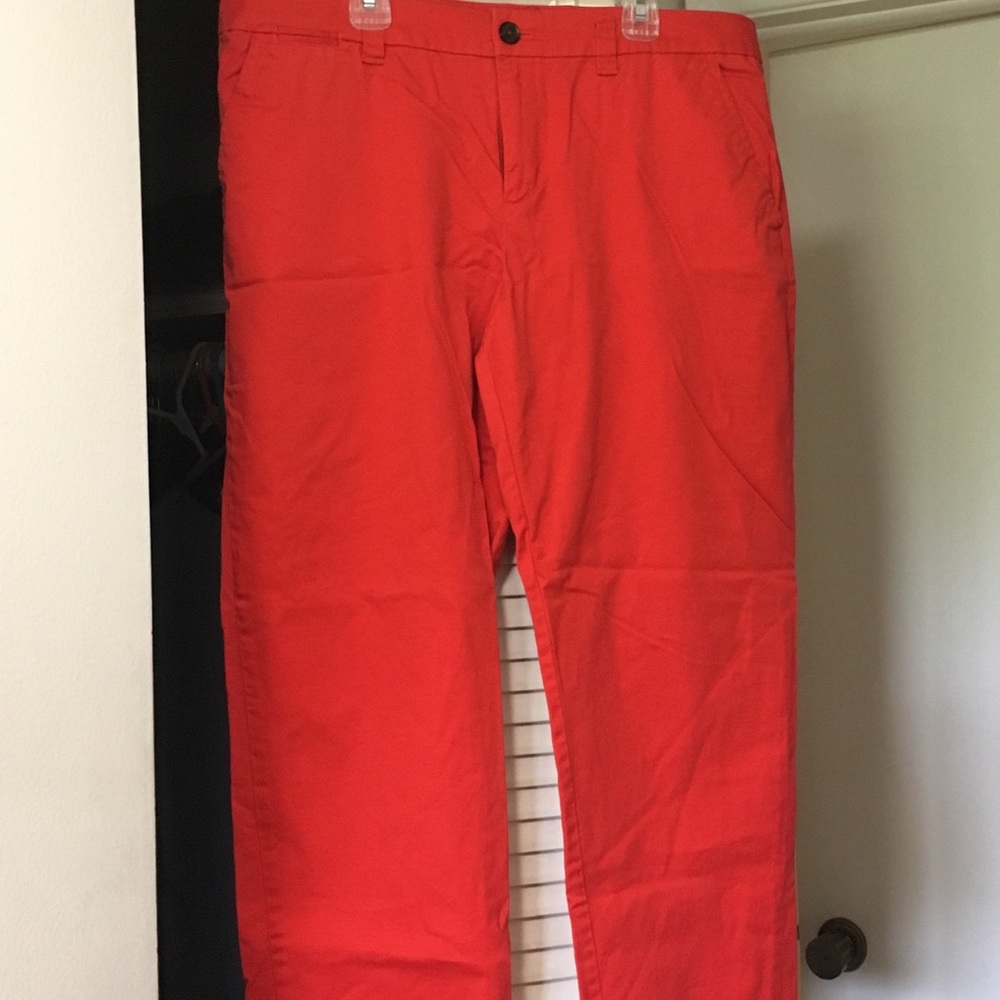 Blood Orange/Red Broken In Straight Khakis by Gap