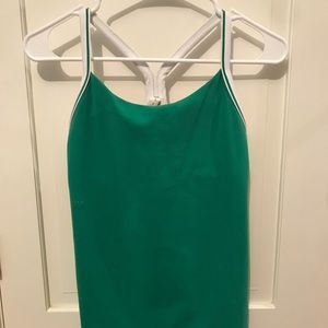 Lululemon Racerback Tank - Green & White