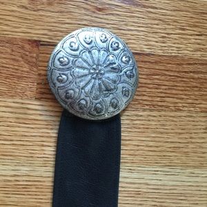 Anthropologie Leafs Silver Buckle in Brown