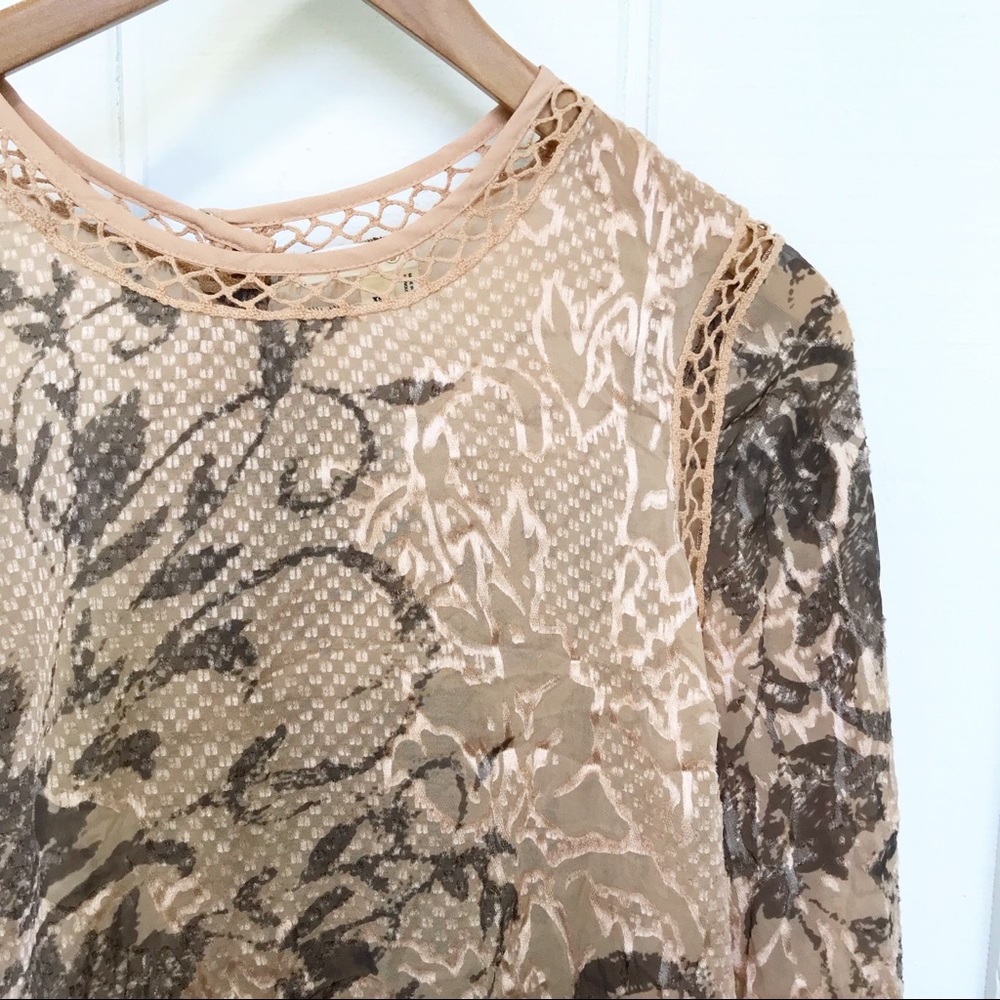 🍁Meadow Rue (Anthropologie) Vega velvet blouse