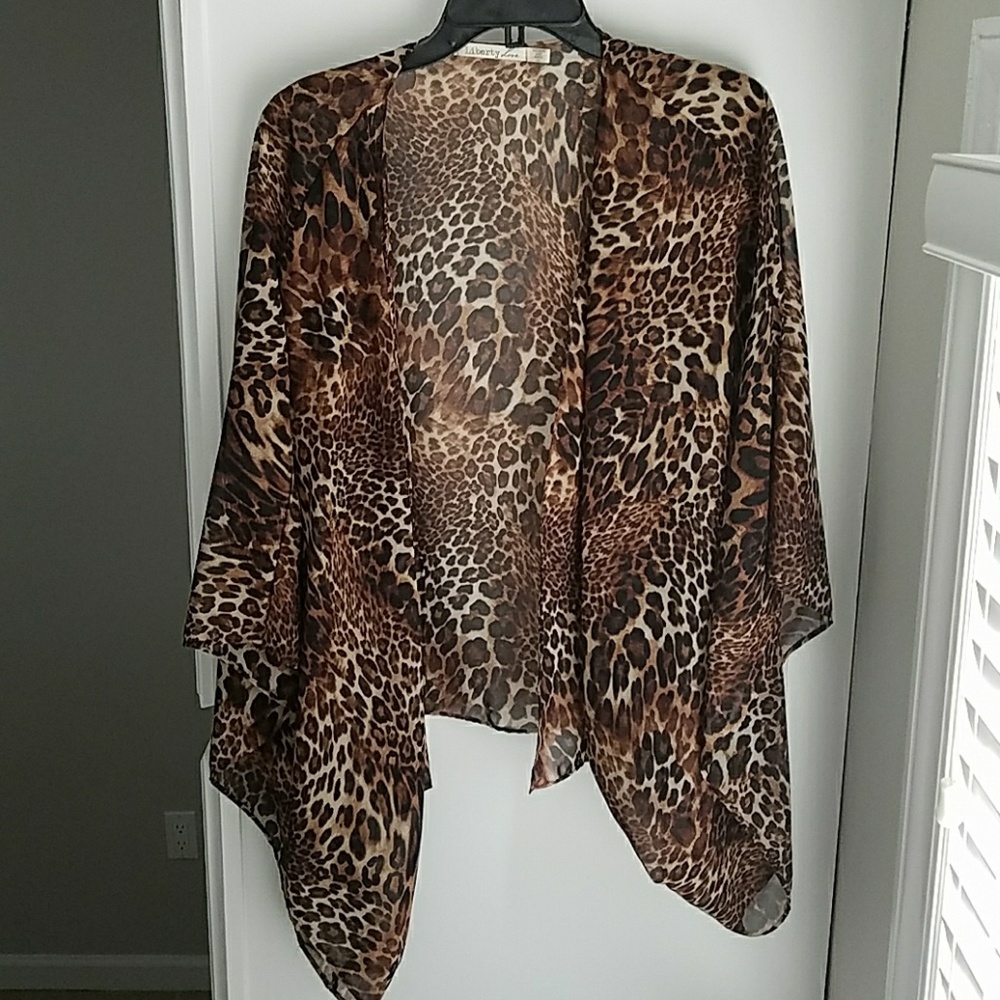 Leopard print kimono
