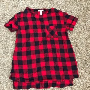 Plaid Maternity Shirt