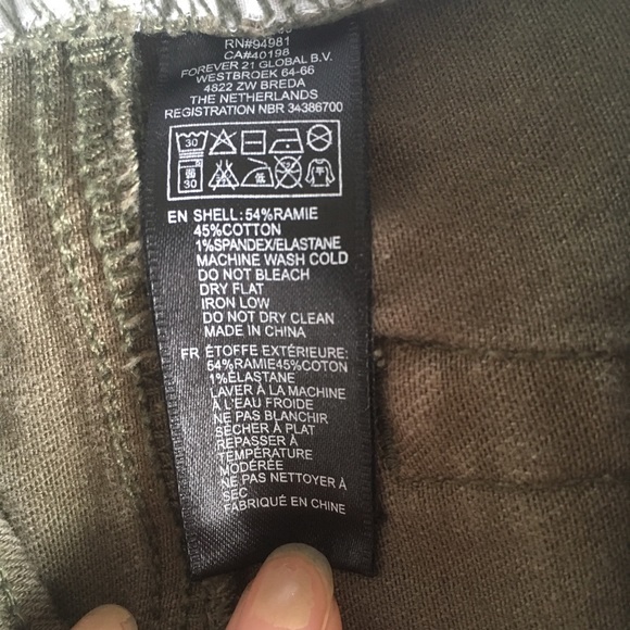 Forever 21 Olive Green Ripped Pants - Picture 7 of 8